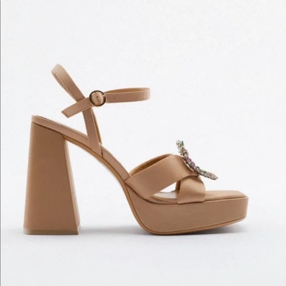 Zara Rhinestone Platform Heels - Picture 3 of 16